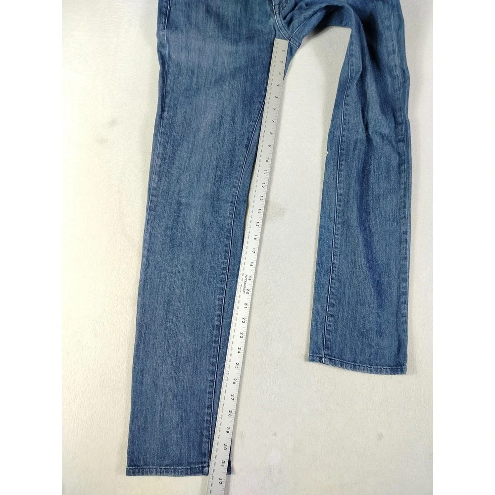 Volcom Vorta Jeans Mens 32 Blue Slim Fit Straight Denim Skater Grunge Skatelife